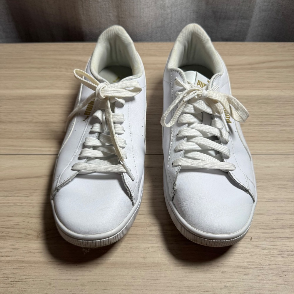 Puma Smash Platform White Leather Sneakers Women's Size 9‎ US Sporty Everyday
